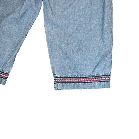 VINTAGE L.L. BEAN Women’s Elastic Tie Waist Medium Wash Blue Pant Size M - Picture 3 of 10